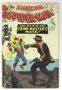 New ListingAmazing Spider-Man 26 (RESTO) Ditko 1st Crime Master 4th GREEN GOBLIN 1965 Y504