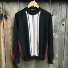 Prada Milano 100% virgin wool striped designer pullover sweater mens size 50