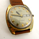 Timex 1977 mens Vintage Dynabeat electric Watch M255 Gold tone A++ Condition