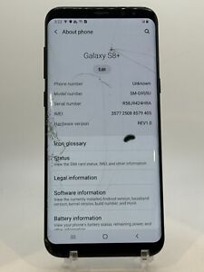 Samsung Galaxy S8+ - Black - (Verizon) - Smartphone - READ DESCRIPTION!!!
