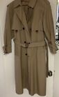 Vintage Etienne Aigner Double Breasted Trench Coat With Belt. Women's Size 12