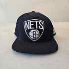 Mitchell & Ness Men's Brooklyn Nets Basketball Team Black Snap Back Baseball Cap