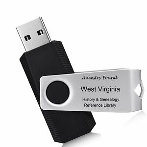WEST VIRGINIA - History & Genealogy - 50 old books on FLASH DRIVE - Family  WV