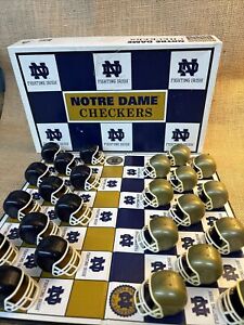 NCAA Notre Dame Fighting Irish Checkers Board Game Mini Helmets