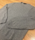 Ermenegildo Zegna Grey Cashmere Crewneck Sweater, Mens Large