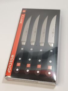 New Sealed Wusthof Classic 4 pc Steak Knife Knives Set Solingen Germany Messer