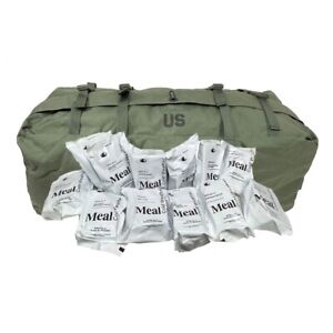 Cold Weather MRE Meals Ready to Eat 2024 and Used Improved Duffle Bag Combo
