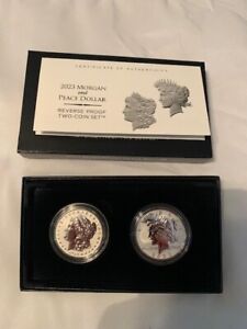 2023 Morgan and Peace Silver Dollar Two Coin Reverse Proof Set