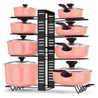 Pots and Pans Organizer for Cabinet 8 Tier Adjustable Pot and Pan Organizer Rack