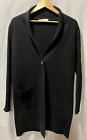 Kokun Black Wool and Cashmere Long Cardigan (Small)