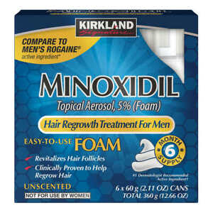 Kirkland Signature Minoxidil 5% Foam Hair Loss Regrowth Treatment