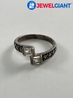 A STERLING SILVER TOPAZ MARCASITE RING SIZE 5.75 3.0 G #FA803