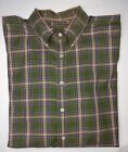 Rochester Mens Button Down Shirt 2XT Tall Green Plaid Vintage