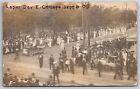 East Chicago IL Labor Day Parade~Man Reaches For Bag @ Popcorn Wagon~RPPC~1909
