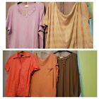 Lot Of 5 Women's Multicolor Tops, Shirts Blouses Casual Plus Size 3X,4X