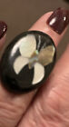 Black Bakelite Butterfly Ring - Size K
