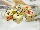 Lot of 6 Vintage Poker Dice - Game Replacement Dice