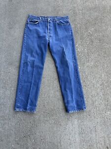 Vintage Levi’s 501 Blue Jeans Made in USA Size 40x32 Fit 38x32 Distressed Faded