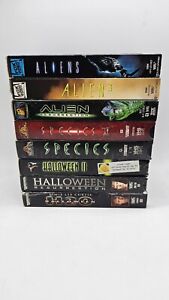 Vintage Lot 8 Obscure & Classic Horror Scifi Scary VHS Movie Halloween / Aliens