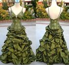 NWT ALYCE DESIGNS $450 Olive Ball Prom Evening Gown 4
