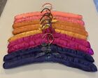 Vintage Padded Satin Boudoir Lingerie Clothes Hangers Colorful 80s ~ Lot of 9