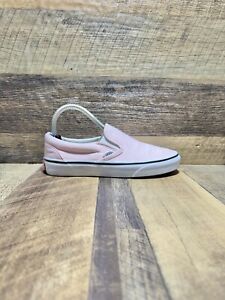 Vans Slip On Women 7.5 Blush Pink White Shoes Off The Wall Sneakers