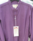 Scully Men's Old West Cowboy Steam Punk Shirt, Sz Small 100% Cotton Purple