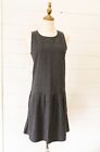 ACE & JIG Rare BLACK Dot Vintage Style TIERED COTTON DRESS POCKETS S Small