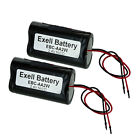 2pc Exell  2.4V Custom NiCd 1000mAh Battery Pack w/ 5