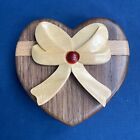 KAMEI Wooden Heart Shaped Puzzle Box Slide Out Drawer