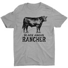 Black Angus Rancher Cow Funny Beef Cattle Farmer Meat BBQ Gift Men's T Shirt Tee