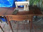 Vintage Singer Sewing machine 404 With Cabinet Used