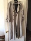 *TIMELESS* Vintage Tan Gallery Womens Full Length Trench Coat Sz 4 Zip Out Liner