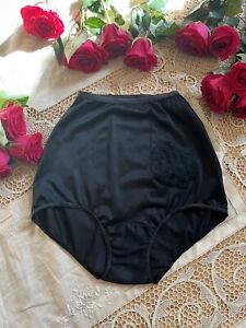 Authentic 1960’s vintage Kayser Black Nylon Pillow Tab Granny Panties