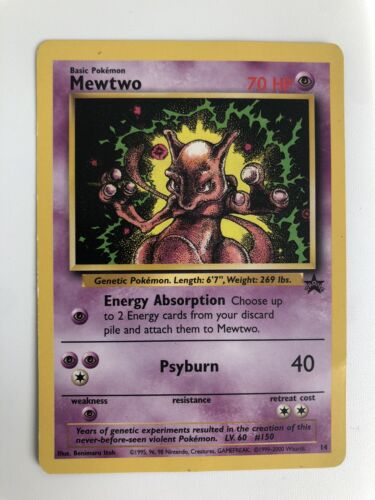 Mewtwo #14 Black Star Promo Rare Vintage Pokemon Card - NM #14
