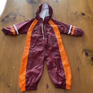 Team Starter Virginia Tech Hokies Coverall Wind Suit Infant Baby 6-9 month