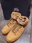 Nike Air Force 1 High Men's Sneakers Size 8 Wheat Flax Gum 882096-200 2016