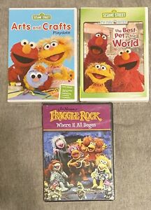 Sesame Street Arts & Crafts-Best Pet In The World-Fraggle Rock DVDs Lot Of 3 NEW