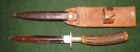 Vintage Possible German WWII Stag Handle Double Edge Boot Dagger -