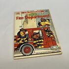 VTG Golden Coloring Book Sesame Street Fire Department 1 Used Page