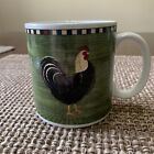 Sakura Warren Kimble Country Quartet Chicken Rooster Mug Cup Green