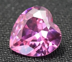10X10 mm AAAAA Pink Sapphire Gem 5.43ct Heart Faceted Cut VVS Loose Gemstone