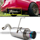 Fit 92-00 Civic 2 4 DR Stainless Bolt On Axle Back Exhaust Muffler Green Tip (For: 2000 Civic)