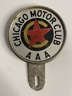 Vintage AAA CHICAGO MOTOR CLUB License Plate Badge Car Club