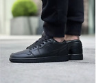 Nike Air Jordan 1 Low Shoes Triple Black 553558-093 Men's Size 11.5 NEW