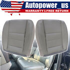 For 2002-2007 Ford F250 F350 Lariat Driver & Passenger Bottom Seat Cover Gray (For: 2002 Ford F-350 Super Duty Lariat 7.3L)