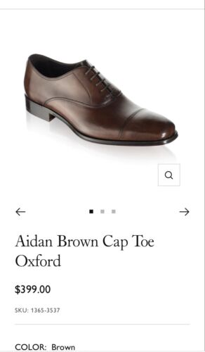 TO BOOT NEW YORK  MENS Size 9 Brown Aidan Cap Toe Oxfords Please Read Descriptio