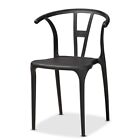 Baxton Studio Warner Black Plastic Dining/Patio Chair (Set of 4)