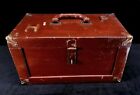 Antique Handmade Wood Tool Box W Removable Tray Initials HP On Top 14.5 x 8 x 8