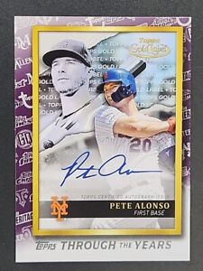 New Listing2021 Topps Series 1 Pete Alonso TTY-6 2020 Topps Gold Label Auto Reproduction